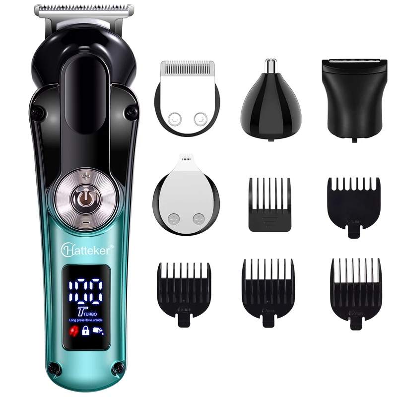 ماشین اصلاح موی سر و صورت شارژی هاتکر مدل HT-6150 با تیغه های ضد التهاب و خودتیزشونده، طراحی ارگونومیک، مقاوم در برابر آب، استفاده خشک و مرطوب، نمایشگر میزان شارژ، شارژ سریع و باتری 600 میلی آمپر ساعت