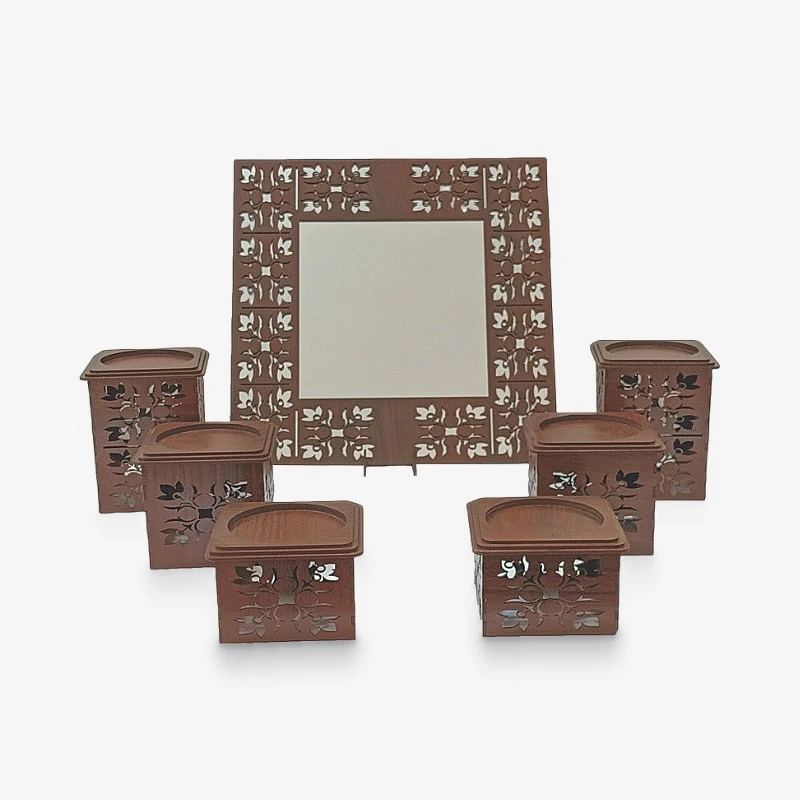 مجموعه ظروف هفت سین 7 پارچه مدل کلاسیک B92