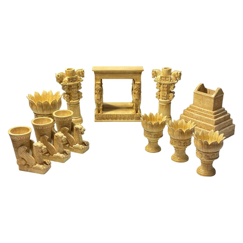 مجموعه ظروف هفت سین 11 پارچه مدل هخامنشی کد PF-HS-11