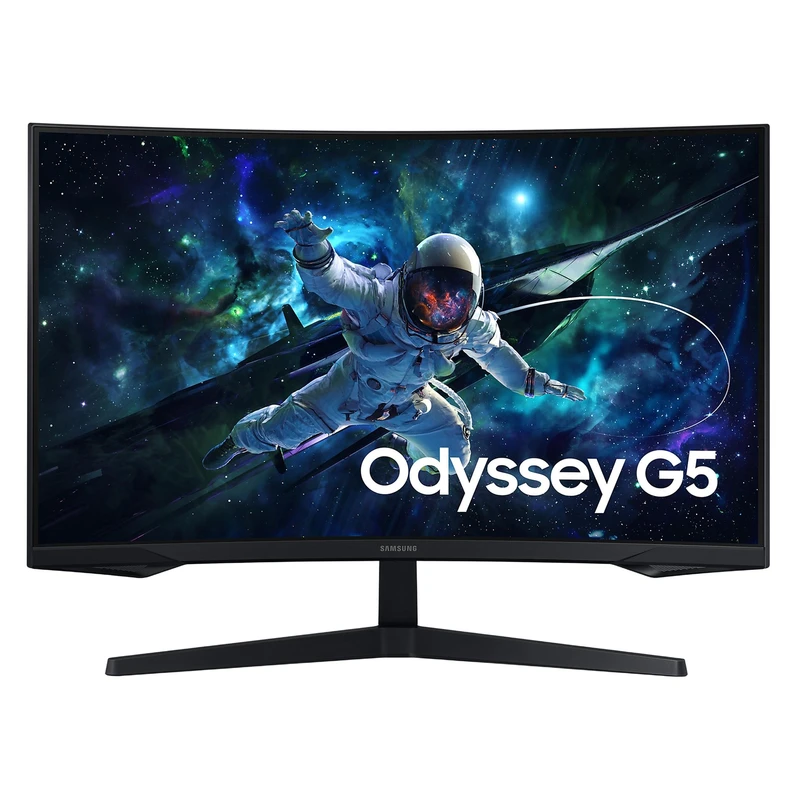 مانیتور خمیده گیمینگ 27 اینچ سامسونگ مدل Odyssey G5 G55C LS27CG552 با وضوح QHD، پنل VA و نرخ بروزرسانی 165 هرتز