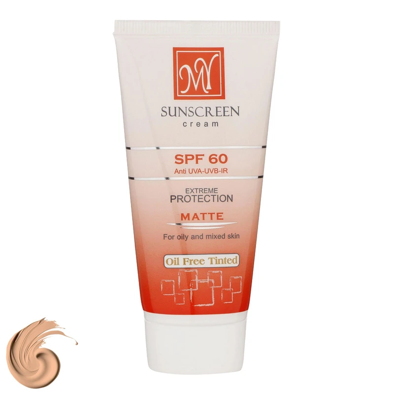 کرم ضدآفتاب رنگی مای مدل SPF60، مناسب پوست های چرب و مختلط، حجم 50 میلی لیتر