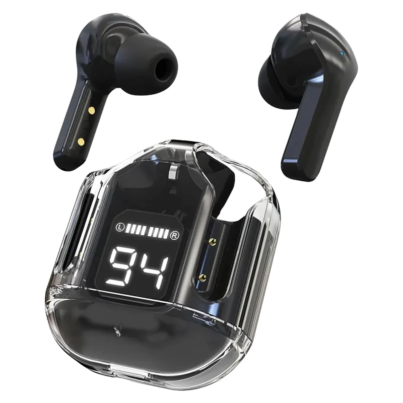 هدفون بلوتوثی مدل Ultra Pods بدون نویز کنسلینگ، درگاه شارژ USB Type-C، دارای میکروفون داخلی، تا 9 ساعت پخش موسیقی، مقاوم در برابر گرد و غبار