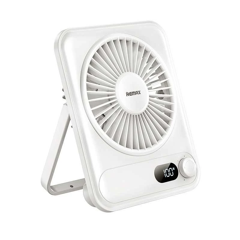 پنکه شارژی ریمکس مدل F03 ظرفیت 1200 میلی آمپر ساعت