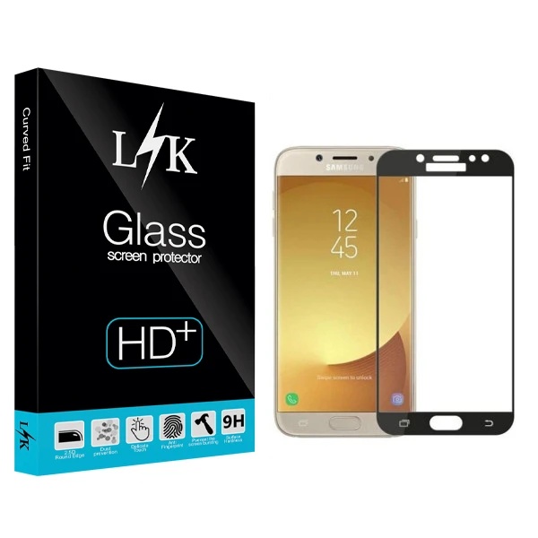 محافظ صفحه نمایش شیشه ای ال کی مدل +HD مناسب برای گوشی موبایل سامسونگ J5 Pro