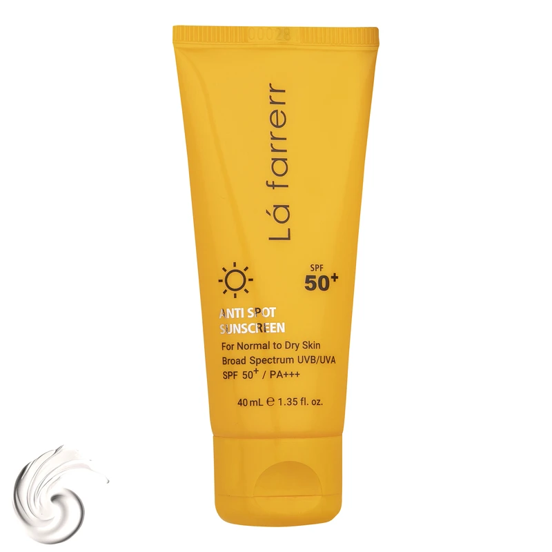 کرم ضدآفتاب و ضدلک بی رنگ لافارر مدل SPF50، مناسب پوست های خشک و معمولی، حجم 40 میلی لیتر