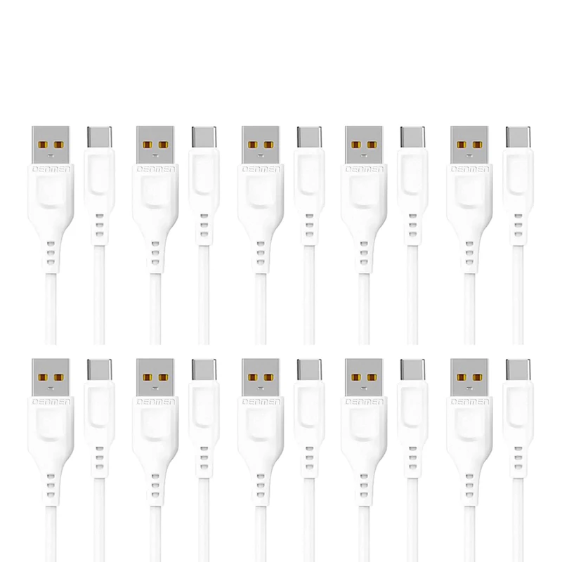 کابل تبدیل USB به USB-C دنمن مدل D01T - A52 مجموعه 10 عددی