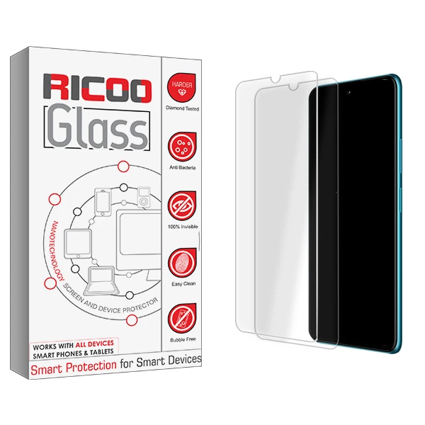 محافظ صفحه نمایش شیشه ای ریکو مدل Ricoo Glass مناسب برای گوشی موبایل سامسونگ Galaxy A31 بسته دو عددی
