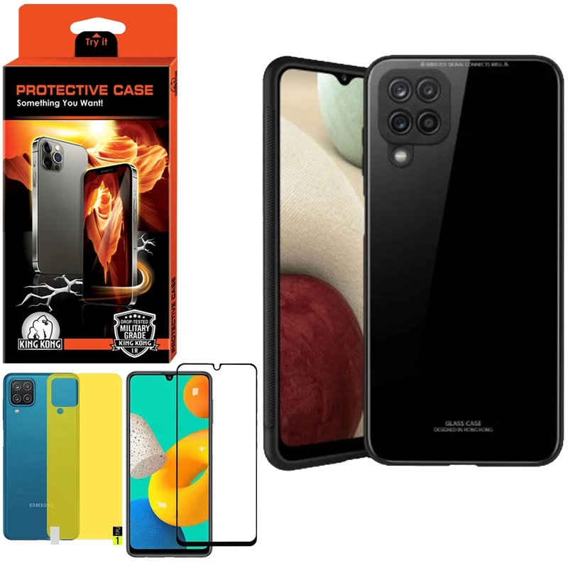 کاور کینگ کونگ مدل CVRGLS-II مناسب برای گوشی موبایل سامسونگ Galaxy A22 4G/M22/M32 4G به همراه محافظ صفحه نمایش و محافظ پشت گوشی