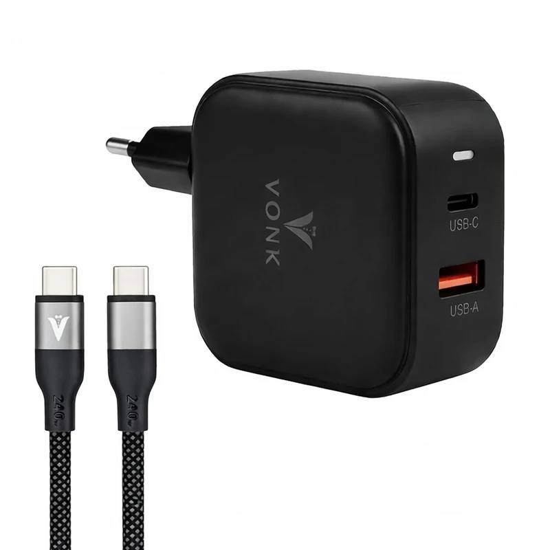 شارژر دیواری 45 وات وونک مدل PD‑45W به همراه کابل دو متری USB-C