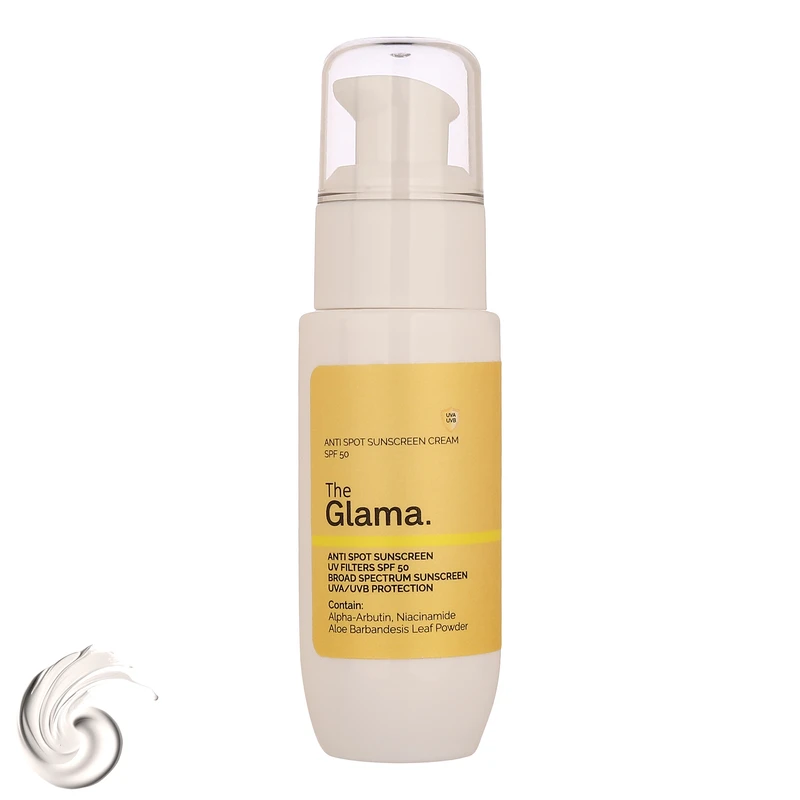 کرم ضد آفتاب ، ضد لک بی رنگ دست و صورت گلاما SPF 50 مدل Anti-Spot محافظ UVA ، UVB مناسب برای انواع پوست حجم 50 میلی لیتر