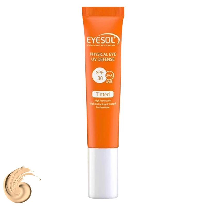 کرم ضد آفتاب رنگی دور چشم آیسول SPF 30 مدل TINTED مناسب برای انواع پوست حجم 15 میلی لیتر