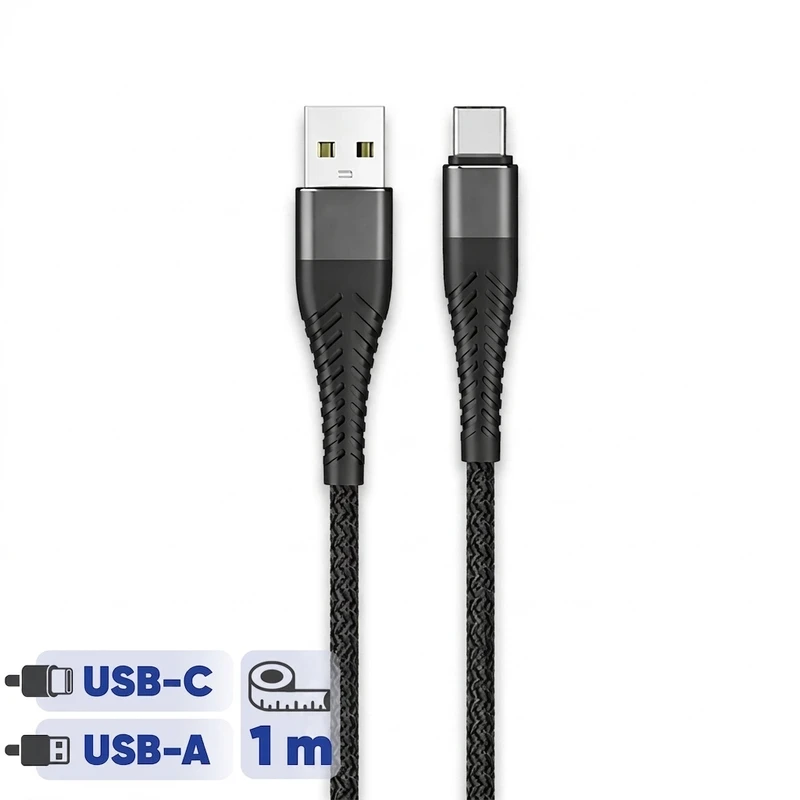 کابل شارژ USB به USB-C آروین مدل CA-01V طول 1 متر