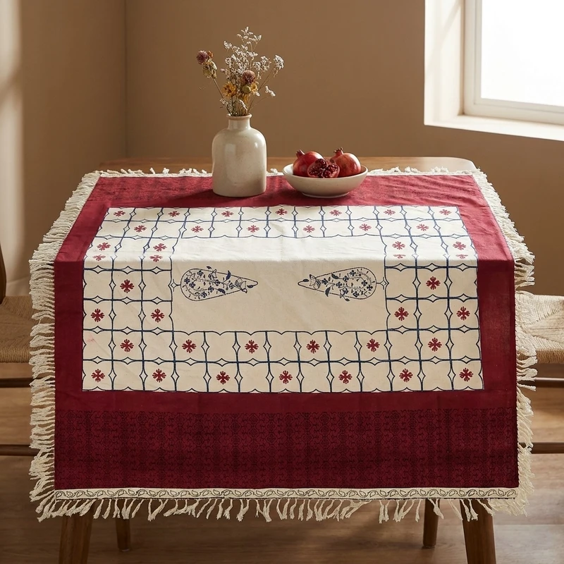 رومیزی بومی مدل 06 سایز 100x95 سانتی متر