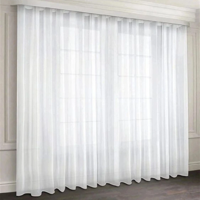 پرده مدل دوخت پلیسه طرح حریر ساده سایز 275×730 سانتی متر