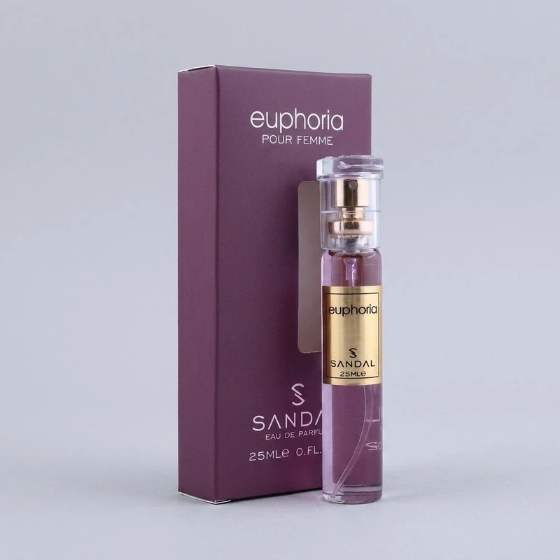 عطر جیبی زنانه صندل مدل ایفوریا با رایحه شیرین، گرم، گلی حجم 25 میلی لیتر