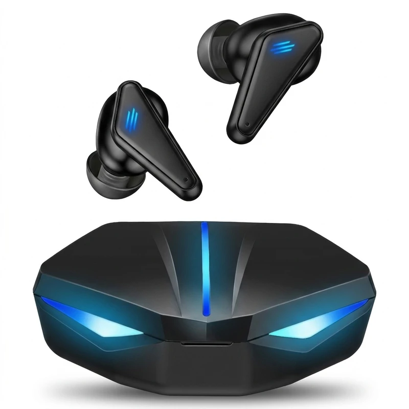 هدفون بلوتوثی مدل K55 با قابلیت حذف نویز (ANC)، درگاه شارژ USB Type-C، دارای کنترل لمسی روی گوشی ها، حالت Gaming، مقاومت در برابر رطوبت و عرق