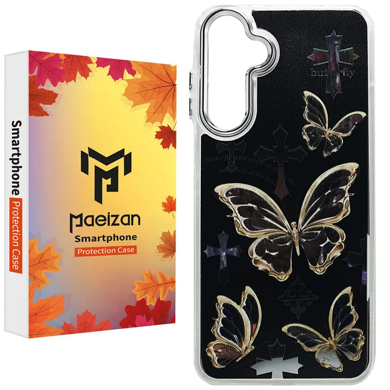 کاور پاییزان مدل Butterfly Cross طرح لاکجری مناسب برای گوشی موبایل سامسونگ Galaxy S24FE / S25FE