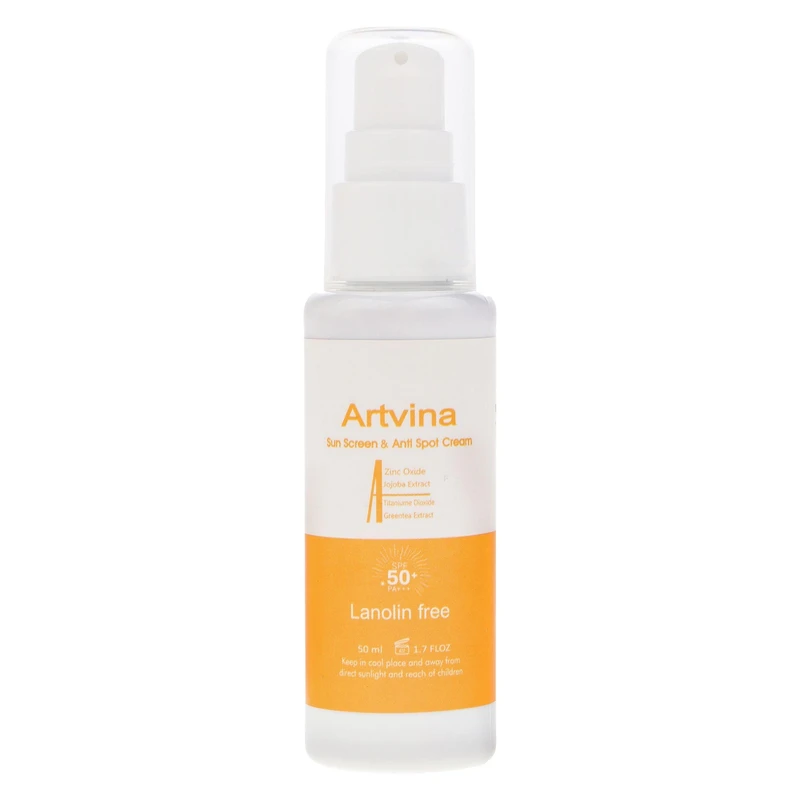 کرم ضد آفتاب بدون رنگ آرت وینا SPF 50 مدل Highly Effective محافظ UVA ،UVB و PA+++، ضد حساسیت، ضد چروک و ضد پیری مناسب انواع پوست حجم 50 میلی لیتر
