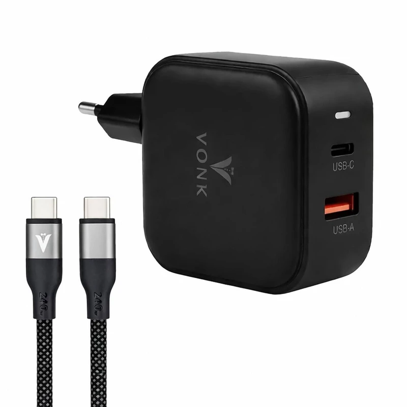 شارژر دیواری 45 وات وونک مدل PD‑45W به همراه کابل USB-C
