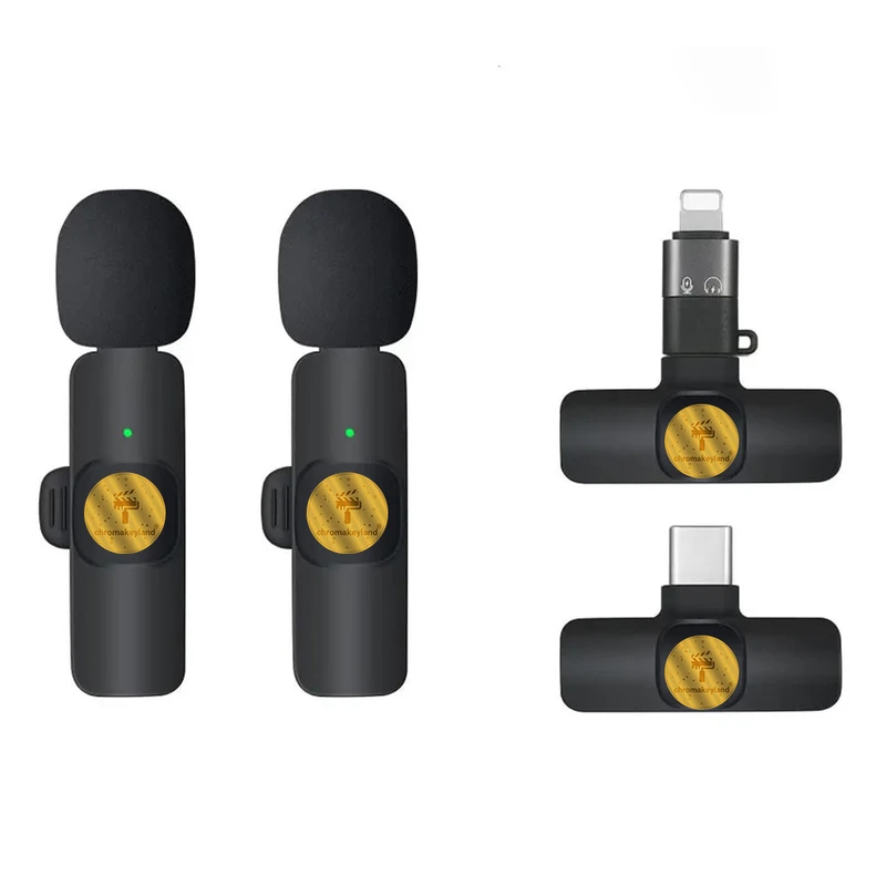 ست میکروفن بی سیم کروماکی لند مدل GO PLUS با درگاه اتصال Type C و Lightning