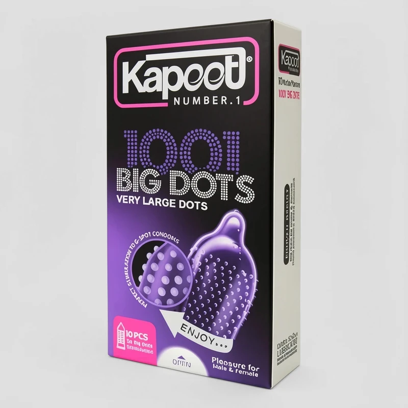 کاندوم کاپوت مدل BIG DOTS بسته 10 عددی