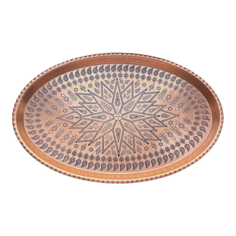 سینی مسی مدل طرح دار کد 6