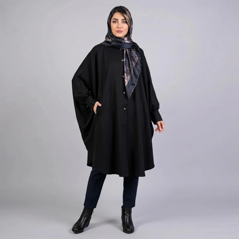 مانتو زنانه مدل عبایی کد 1
