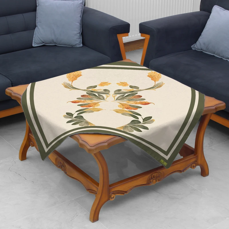 رومیزی ریحانلوکس مدل پاییزی کد RH133 سایز 97x97 سانتی متر