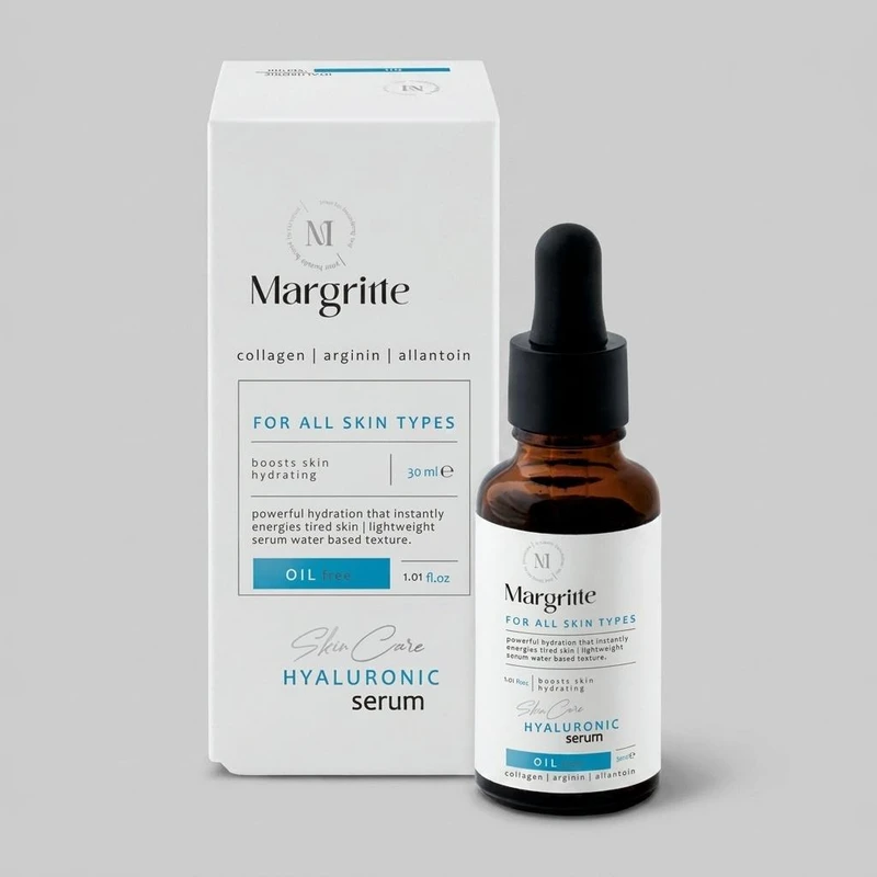 سرم آبرسان مارگریت مدل HYALURONIC مناسب برای انواع پوست حجم 30 میلی لیتر