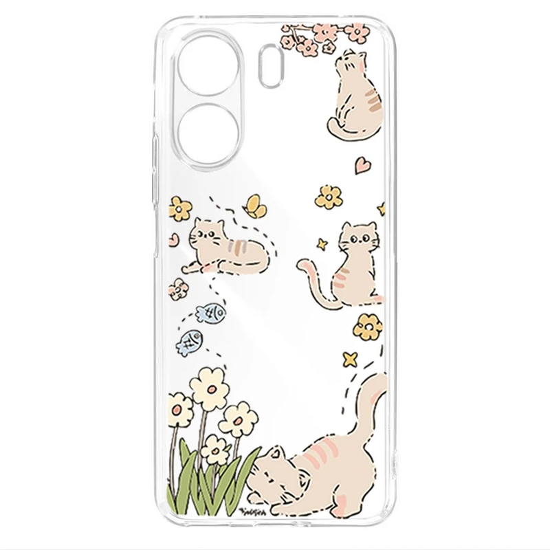 کاور طرح Cat &amp; Flower مناسب برای گوشی موبایل شیائومی Poco X7 Pro